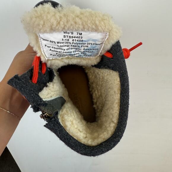 Sperry x J.Crew Shearwater Wool Winter Boots Womens Gray - 7 7M - Picture 7 of 9